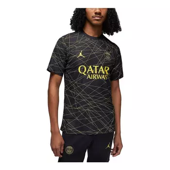 Футболка x paris saint germain 2022 23 матч четвертый dri fit adv футбольная майка Air Jordan, черный
