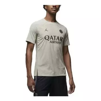 Футболка x paris saint germain strike elite third dri fit adv футбольная трикотажная футболка Air Jordan, серый