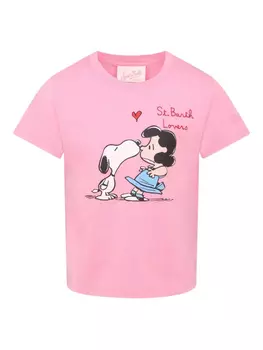 Футболка X Peanuts Lovers MC2 Saint Barth Kids, розовый