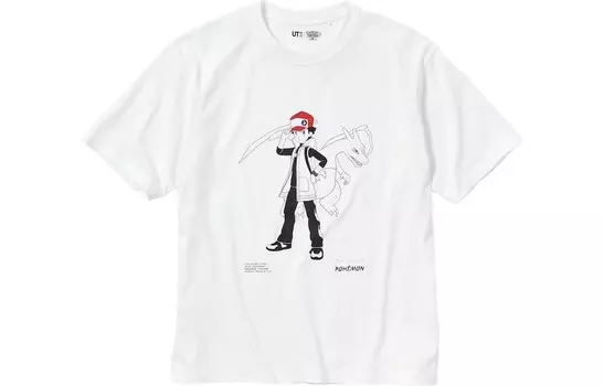 Футболка X Pokmon Co-branded SS23 унисекс белая Uniqlo, белый