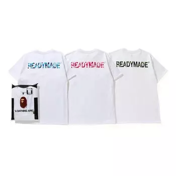 Футболка x readymade crossover logo round neck pullover short sleeve pack 'white' A Bathing Ape, белый