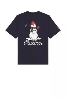 Футболка x revolve со снеговиком и ведрами Malbon Golf, синий