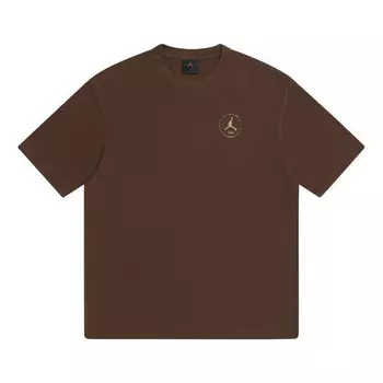 Футболка x solefly barista t-shirt 'brown' Air Jordan, коричневый