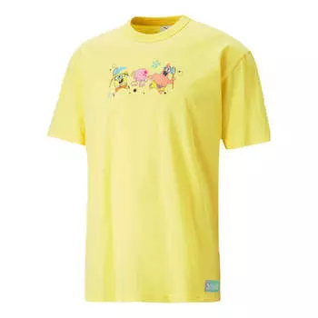 Футболка x spongebob graphic t-shirt 'yellow' Puma, желтый