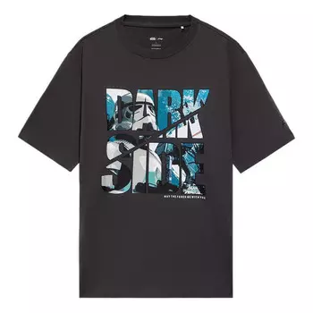Футболка x star war crossover sports fashion series casual sports печать свитер короткий рукав Li-Ning, черный