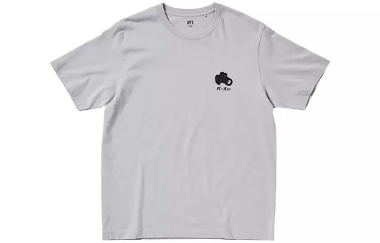 Футболка X THE BRANDS CAMERA CO-BRANDED SERIES унисекс серая Uniqlo, серый