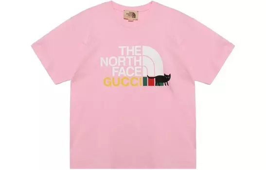 Футболка X The North Face мужская розовая Gucci, розовый