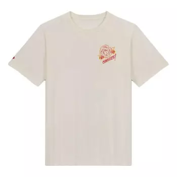 Футболка x topo chico t-shirt 'beige red' Converse, бежевый