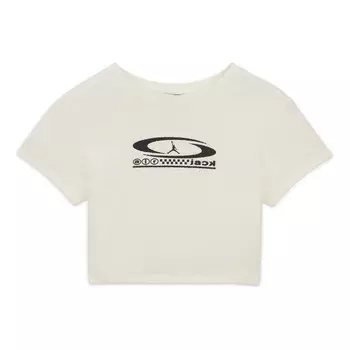 Футболка x travis scott cropped t-shirt 'sail' Air Jordan, мультиколор