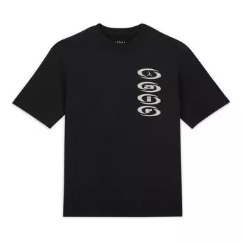 Футболка x travis scott jumpman jack air t-shirt asia sizing 'black sail' Air Jordan, черный
