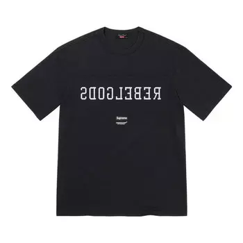 Футболка x undercover football t-shirt 'black/white' Supreme, черный