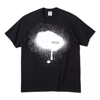 Футболка x undercover tag t-shirt 'black white' Supreme, черный