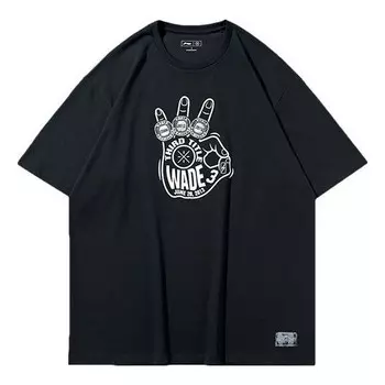 Футболка x wade 3, свободная футболка с круглым вырезом Li-Ning, черный