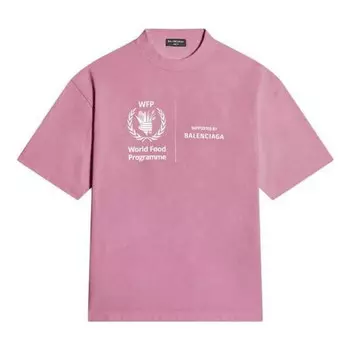 Футболка x wfp t-shirt medium fit 'pink' Balenciaga, розовый
