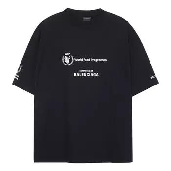 Футболка x wfp t-shirt medium fit 'black' Balenciaga, черный