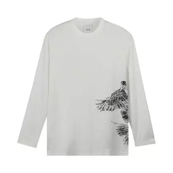 Футболка Y-3 Graphic Long-Sleeve Tee White, белый