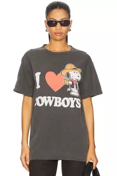 Футболка "Я люблю ковбоя Снупи" Junk Food, vintage black