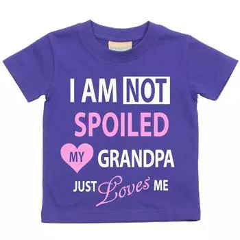 Футболка «Я не избалован, мой дедушка просто любит меня» 60 SECOND MAKEOVER, фиолетовый