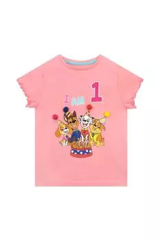 Футболка «Я первый день рождения» Paw Patrol, розовый