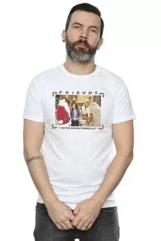 Футболка «Я праздничный броненосец» Friends, белый