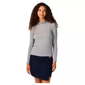 Футболка Yas Woola long sleeve high neck, серый