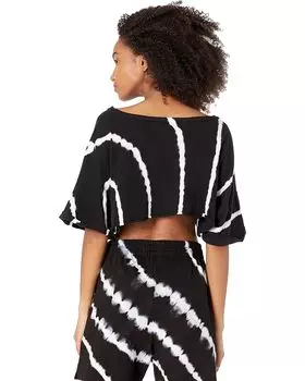 Футболка YEAR OF OURS YOS X Lindsey Cropped Tee, цвет Black Tie-Dye