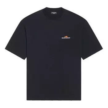 Футболка year of the tiger hoodie medium fit 'black' Balenciaga, черный