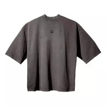 Футболка YEEZY Gap Engineered by Balenciaga Logo 3/4 Sleeve T-shirt Grey, серый
