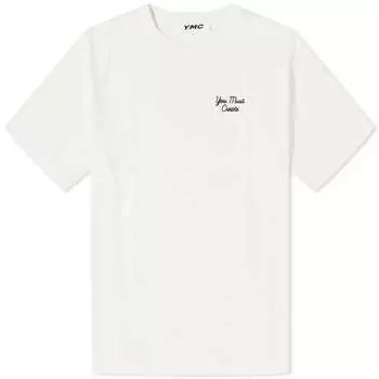 Футболка Ymc Triple Embroidered, экрю