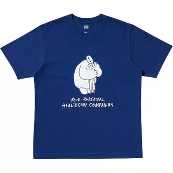 Футболка Yu Nagaba Collaboration унисекс темно-синяя Uniqlo, темно-синий