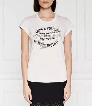 Футболка Zadig&Voltaire WOOP Regular Fit, пудрово-розовый