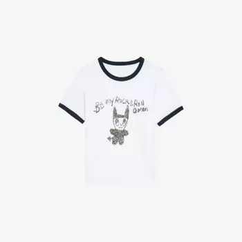 Футболка Zadig&Voltaire Woos с пайетками, белый