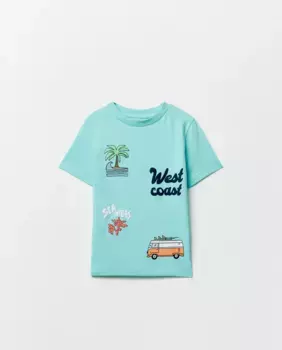 Футболка Западного побережья Sfera, бирюзовый