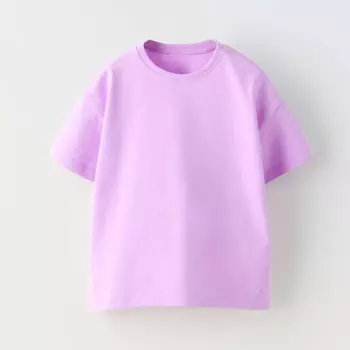 Футболка Zara Basic, сиреневый