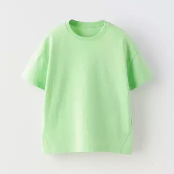 Футболка Zara Basic, зеленый