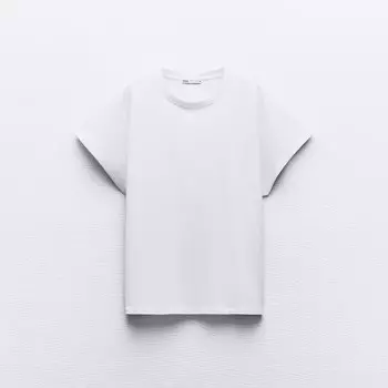 Футболка Zara Cotton, белый