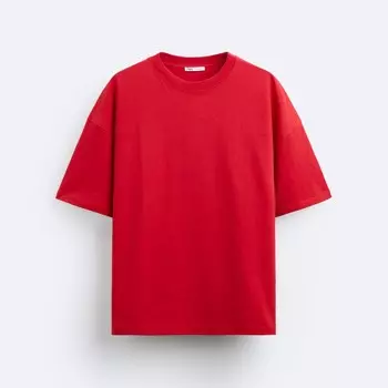 Футболка Zara Distorted Slogan, красный