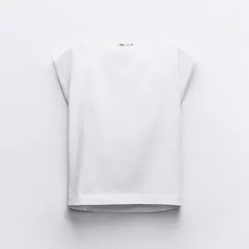 Футболка Zara Draped Matching, белый