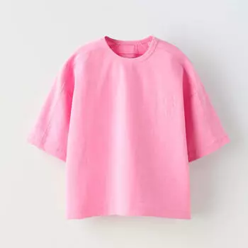 Футболка Zara Embroidered, розовый