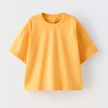Футболка Zara Embroidered, желтый