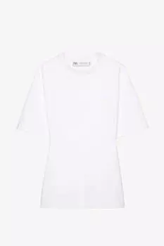 Футболка Zara Embroidery - Limited Edition, белый