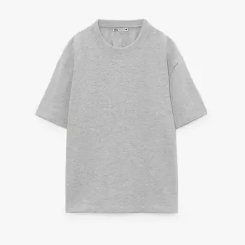 Футболка Zara Faded Cotton, серый