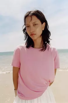 Футболка Zara Faded Short Sleeve, розовый