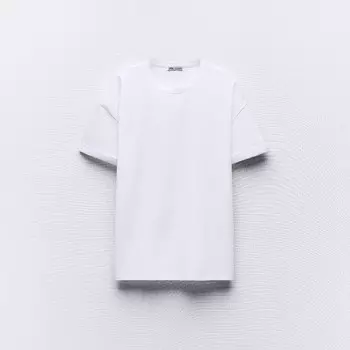 Футболка Zara Heavy Cotton, белый
