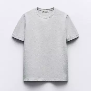 Футболка Zara Heavy Cotton, серый