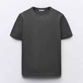 Футболка Zara Heavy Cotton, темно-серый