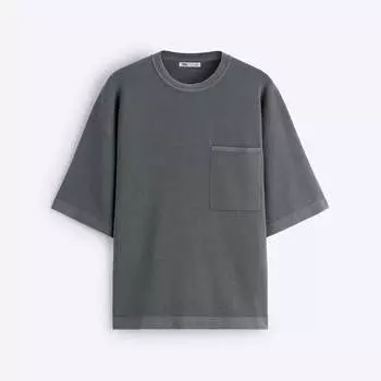 Футболка Zara Knit With Pocket, серый