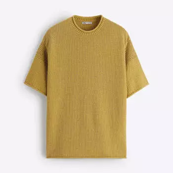 Футболка Zara Matching Knit, лайм