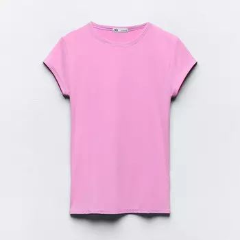 Футболка Zara Polyamide, розовый