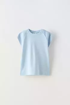 Футболка Zara Raglan Sleeve, голубой